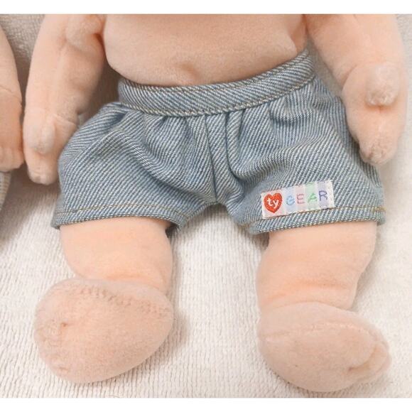 Vintage TY Beanie Kids Tumbles & Boomer Stuffed Toy Dolls Boy Set Collect Authen - Picture 4 of 12